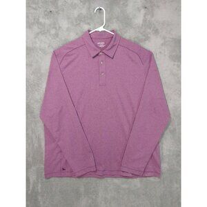Untuckit Shirt Mens 2XL Purple Polo Long Sleeve Clavidor Casual Preppy